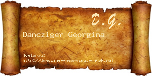 Dancziger Georgina névjegykártya