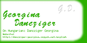 georgina dancziger business card